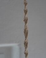 Floral-Trim White Macramé Pendant Light - Image 11