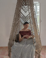 Hanging Macramé Nest Chair - Image 4