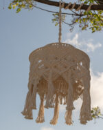Boho Macramé Hanging Lantern Shade - Image 6