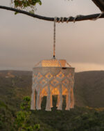 Boho Macramé Hanging Lantern Shade - Image 8