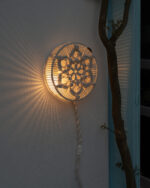 MoonWeave Macramé Wall Light - Image 3