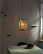 Handmade Macramé Ceiling Pendant Light - Image 3