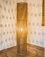 Handcrafted Rattan Floor Lamp – Minimalist Boho Ambient Light